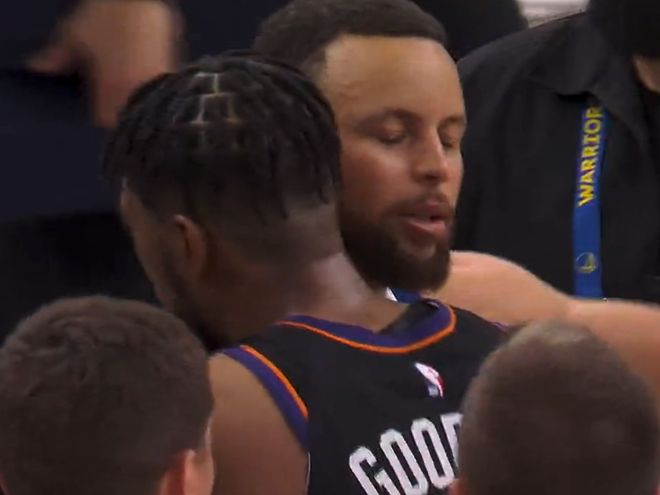 太阳111-96力克勇士 科尔搂住库里格林告别赛场